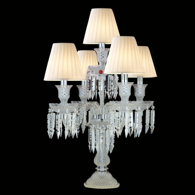 Aves Aydınlatma - Baccarat Collection 5 Lambalı Kristal Şamdan Aydınlatma