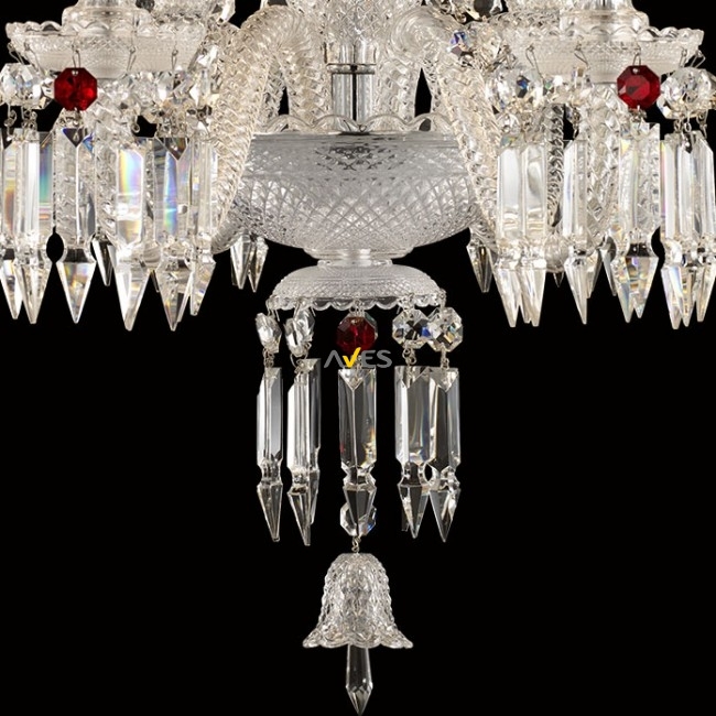 Baccarat Collection 8 Lambalı Kristal Avize - Thumbnail