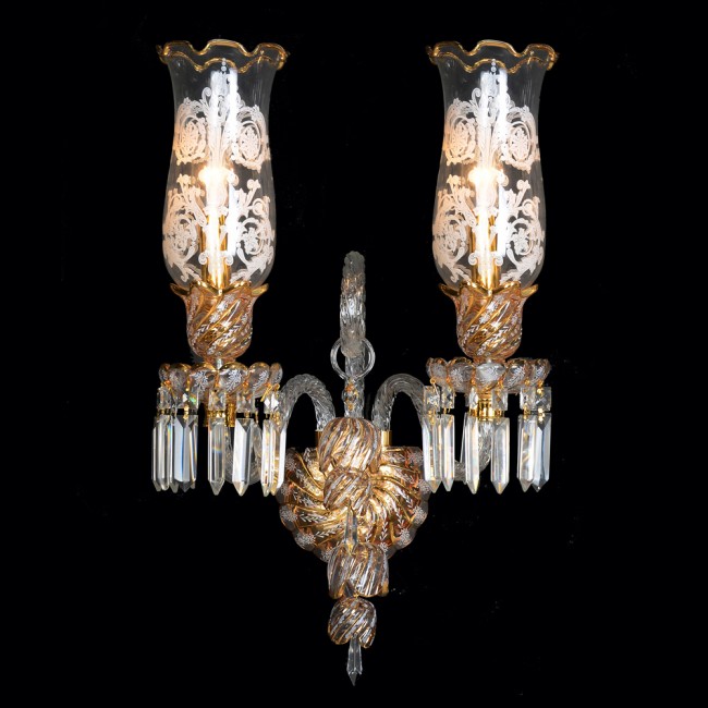 Aves Aydınlatma - Bohemian Collection 2 Lambalı Kristal Aplik