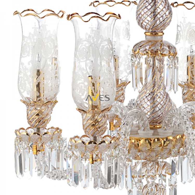 Bohemian Collection 6 Lambalı Kristal Avize