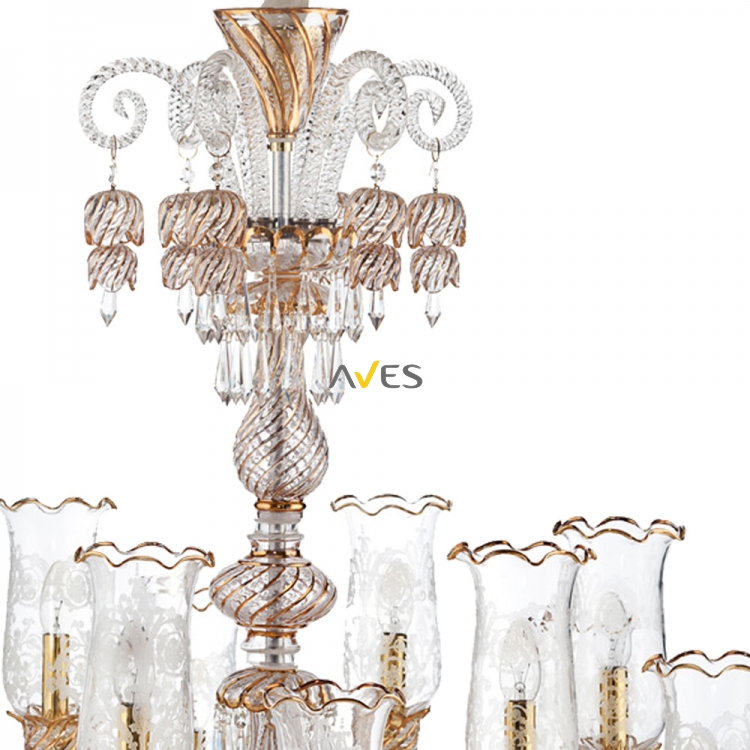 Bohemian Collection 12 Lambalı Kristal Avize