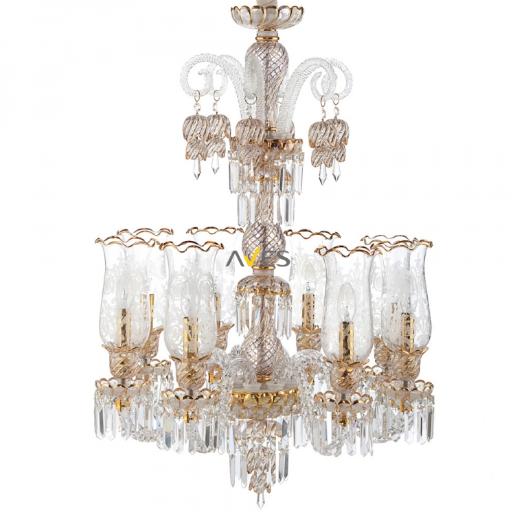 Bohemian Collection 8 Lambalı Kristal Avize