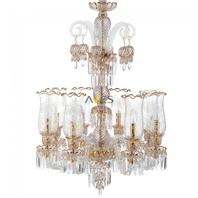 Bohemian Collection 8 Lambalı Kristal Avize