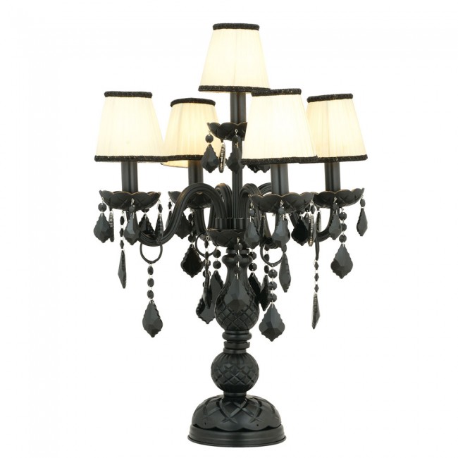 Aves Aydınlatma - Cas Collection 5 Lambalı Şamdan Mat Siyah