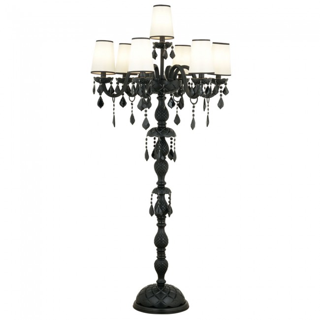 Aves Aydınlatma - Cas Collection 6+1 Lambalı Lambader Mat Siyah