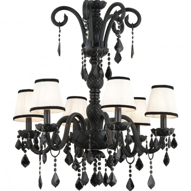 Aves Aydınlatma - Cas 6 Lı Cam Kollu Avize Mat Siyah Aves Aydınlatma - Cas 6 Lı Cam Kollu Avize Mat Siyah