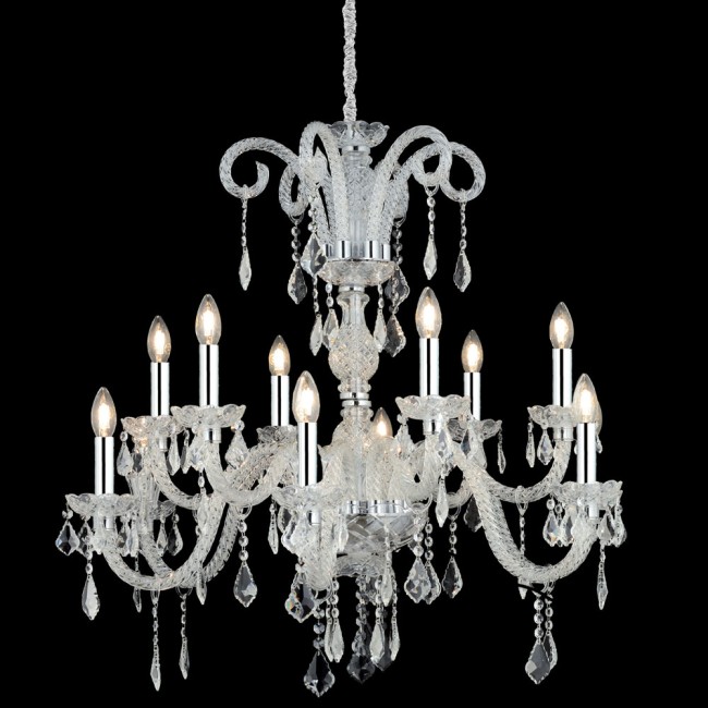 Aves Aydınlatma - Cas Collection 12 Lambalı Avize Cam Kollu Aves Aydınlatma - Cas Collection 12 Lambalı Avize Cam Kollu