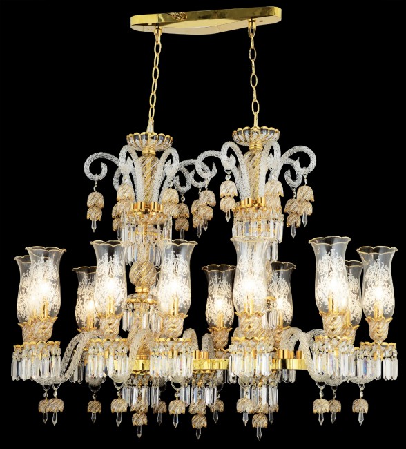 Aves Aydınlatma - Bohemian Collection 12 Lambalı Yemek Masası Avize