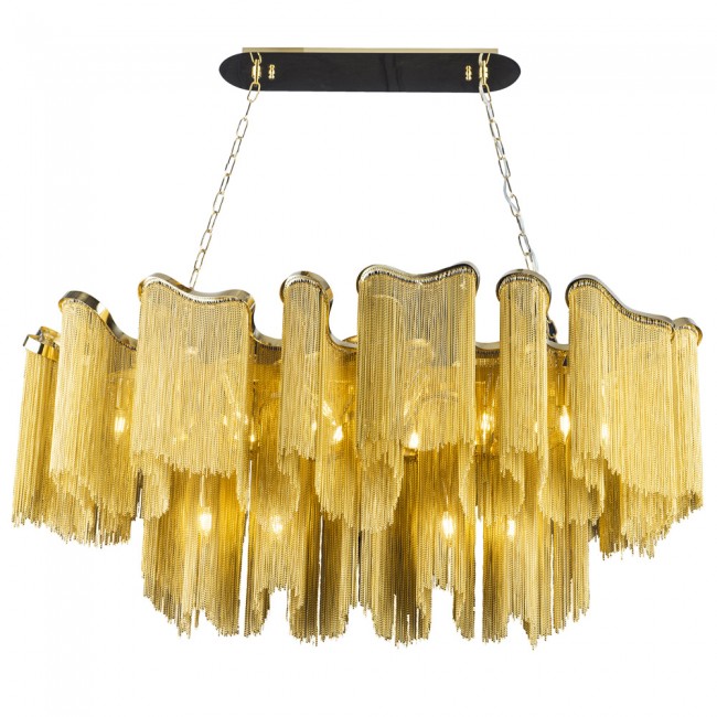 Yunus - Chained 18 Lambalı Zincir Avize Altın