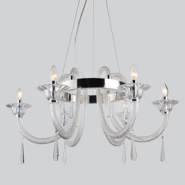 Aves Aydınlatma - Defne Collection 6 Lambalı Avize Şeffaf_Kopya(1)