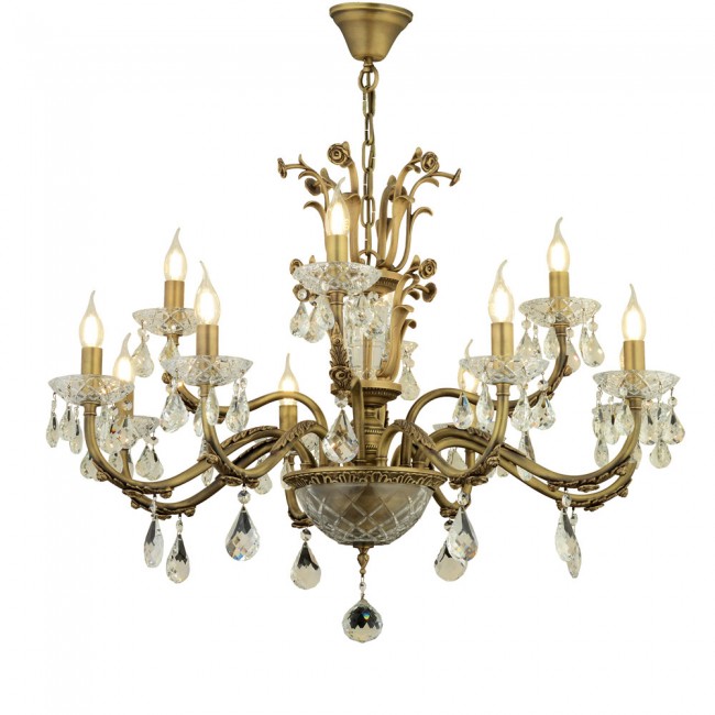 Aves Aydınlatma - Elegant Model 12 Li Pirinç Döküm Avize