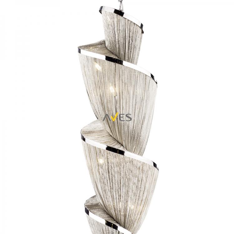 Chained 13 Lambalı Zincir Avize Krom