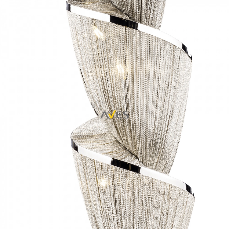 Chained 13 Lambalı Zincir Avize Krom