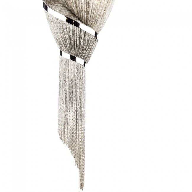 Chained 13 Lambalı Zincir Avize Krom - Thumbnail