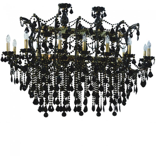 Aves Aydınlatma - Maria Theresa 14 Lü Y.M. Avize Siyaha Gold