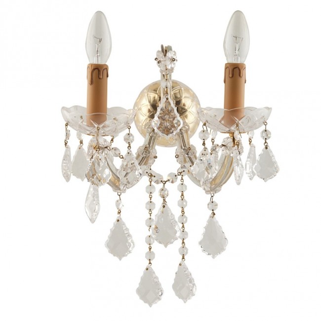 Aves Aydınlatma - Maria Theresa 2 Li Aplik Şeffaf Eskitme