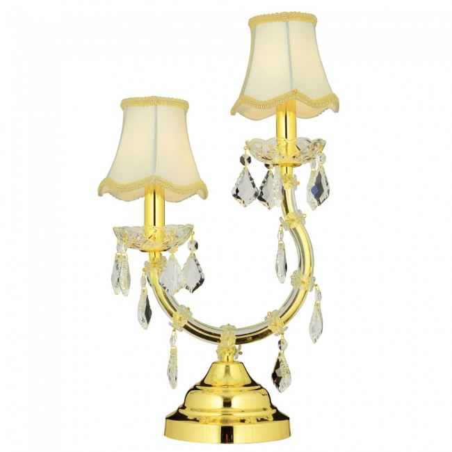 Aves Aydınlatma - Maria Theresa 2 Li Şamdan Şeffaf Gold