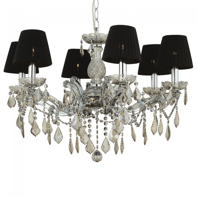 Aves Aydınlatma - Maria Theresa 6 Lı Avize Fümeye Krom