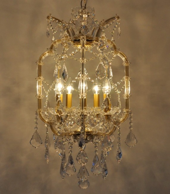 Aves Aydınlatma - Maria Theresa 60 Lık Fener Şeffaf Gold