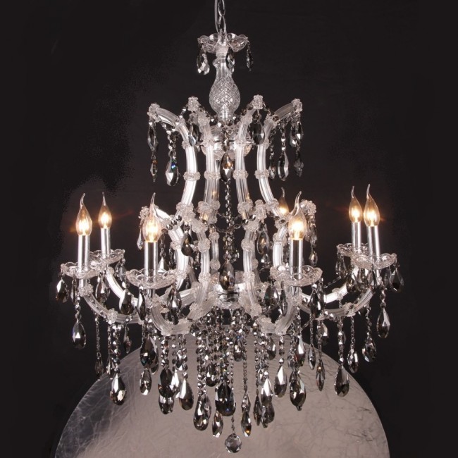 Aves Aydınlatma - Maria Theresa 8 Lı Avize Füme Krom