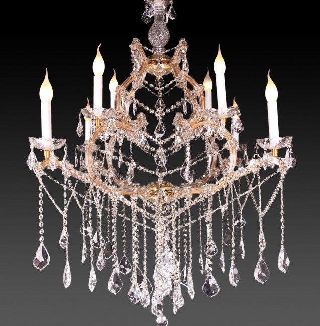 Aves Aydınlatma - Maria Theresa 8 Lı Avize Şeffafa Eskitme