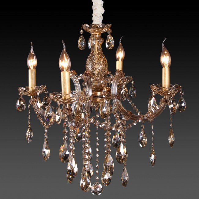 Aves Aydınlatma - Maria Theresa 4 Lü Avize Bala Gold