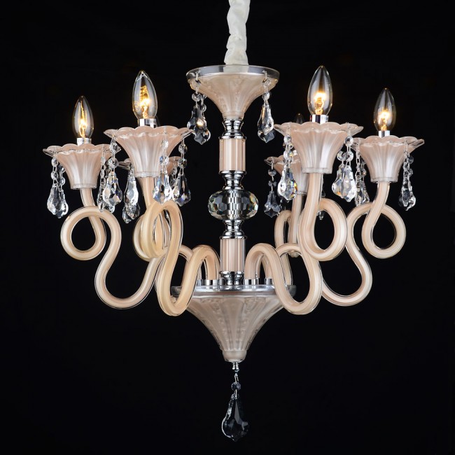 Aves Aydınlatma - Moria 6 Lı Pudra Pembesi Avize