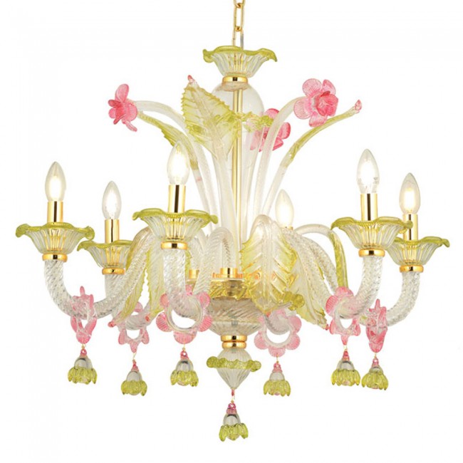 Aves Aydınlatma - Murano Collection 6 Lambalı Avize