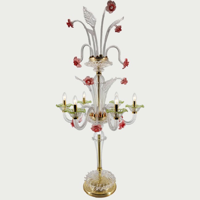 Aves Aydınlatma - Murano Collection 6 Lambalı Renkli Lambader