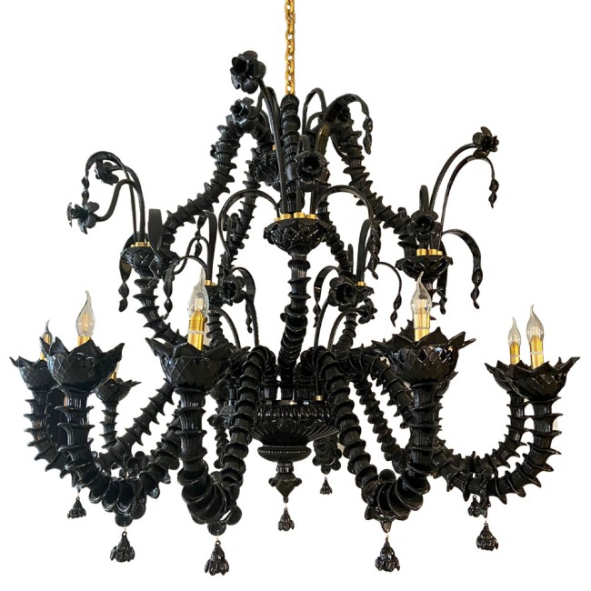 Aves Aydınlatma - Murano Collection Siyah Geçme Kol Avize Aves Aydınlatma - Murano Collection Siyah Geçme Kol Avize