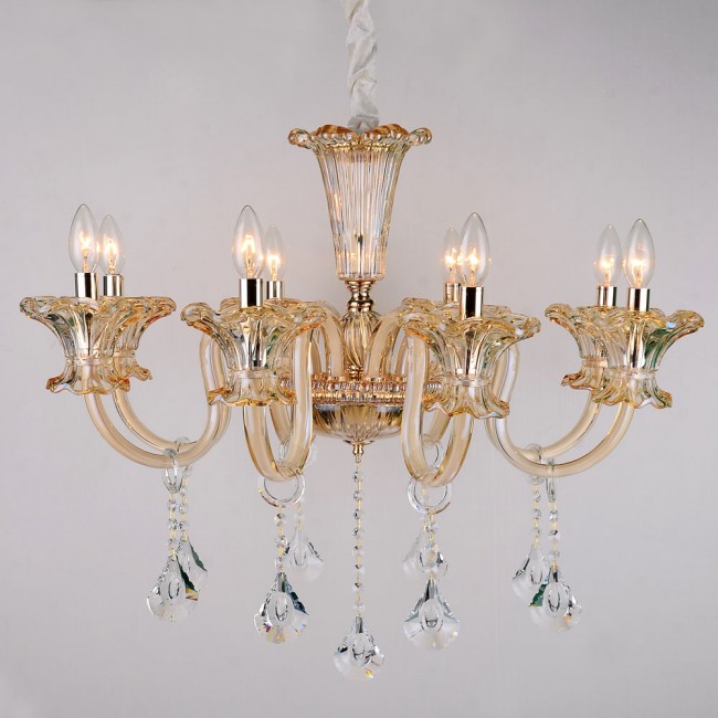 Aves Aydınlatma - Nilüfer Bal Rengi 8 Lı Avize