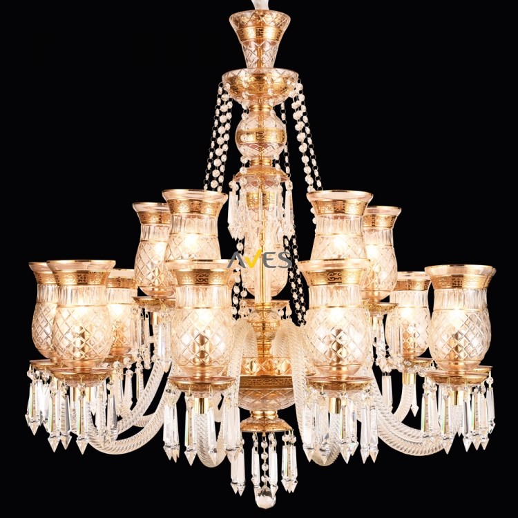 Sultan Collection 15 Lambalı Kristal Avize