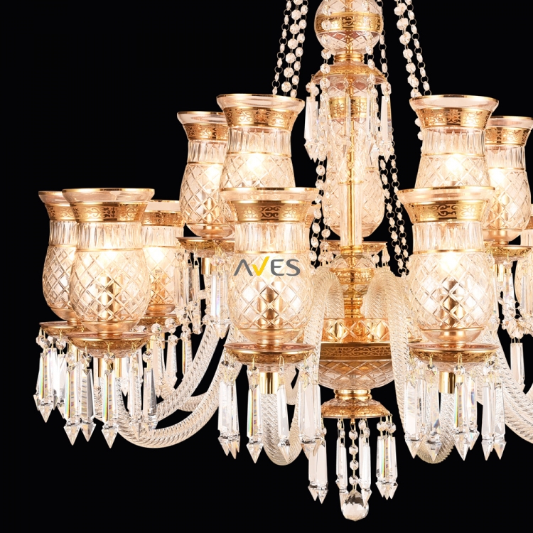 Sultan Collection 15 Lambalı Kristal Avize