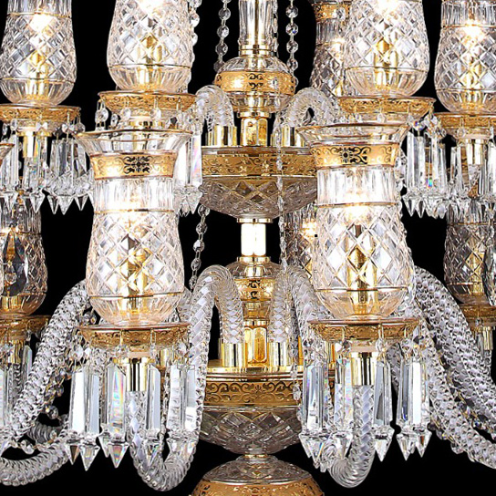 Sultan Collection 18 Lambalı Kristal Avize - Thumbnail