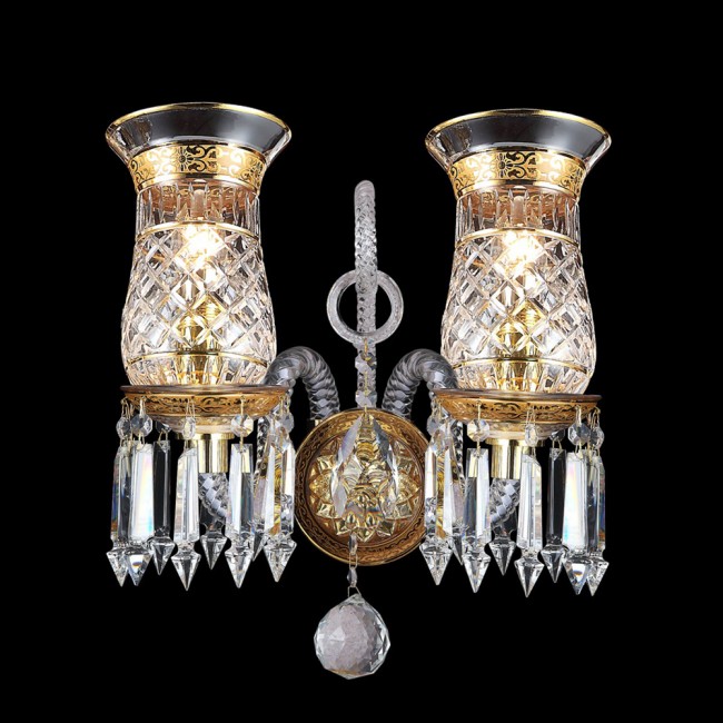 Sultan Collection 2 Lambalı Kristal Aplik - Thumbnail