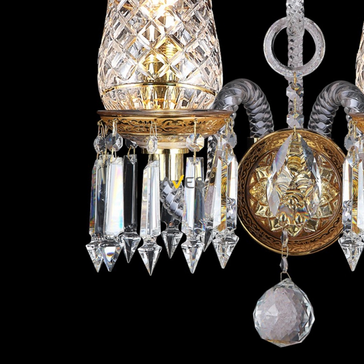 Sultan Collection 2 Lambalı Kristal Aplik