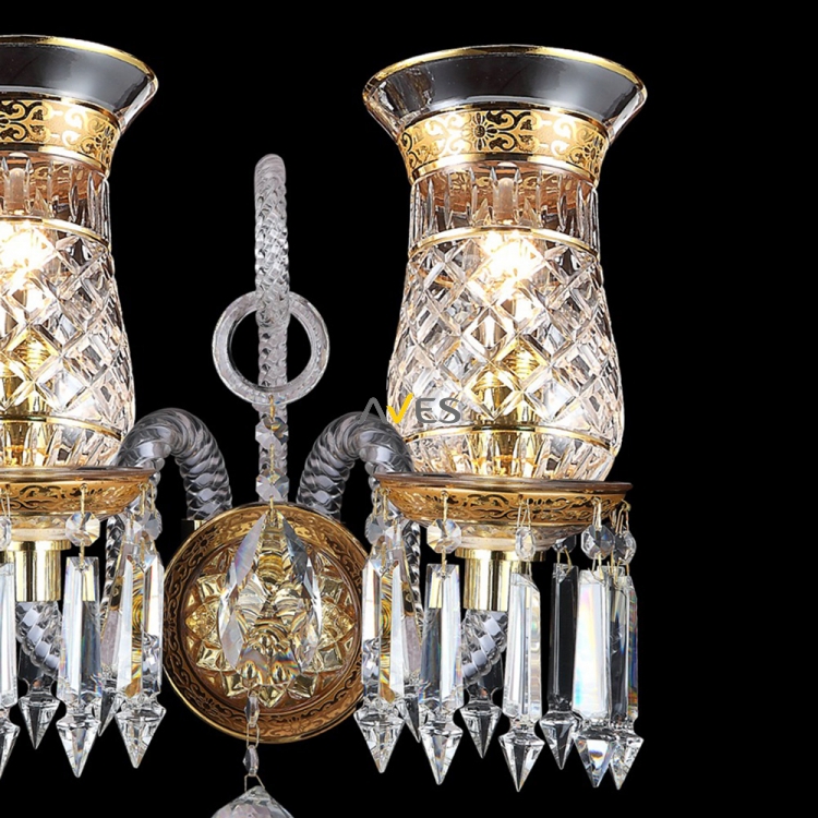 Sultan Collection 2 Lambalı Kristal Aplik