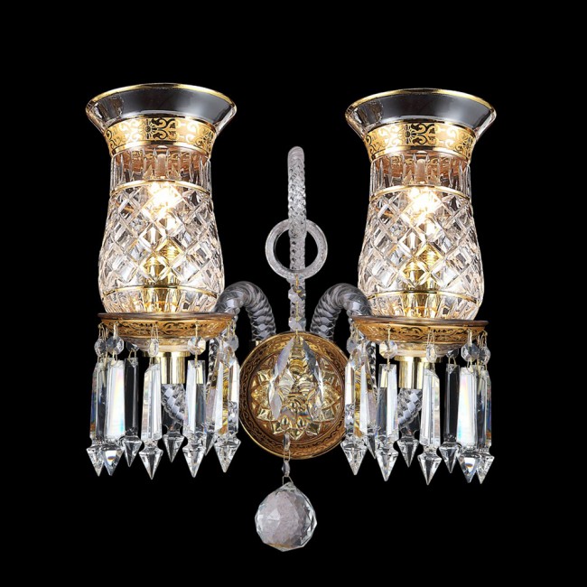 Aves Aydınlatma - Sultan Collection 2 Lambalı Kristal Aplik