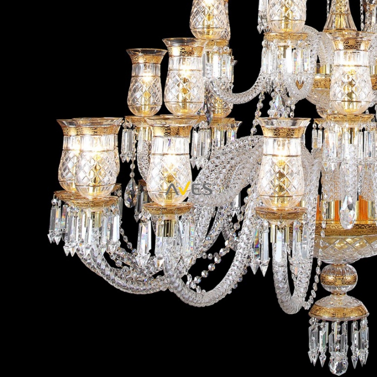 Sultan Collection 36 Lambalı Kristal Avize