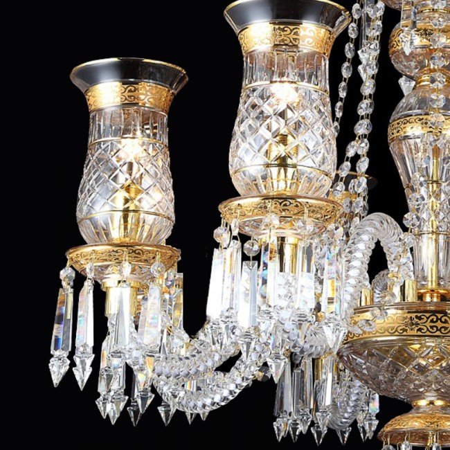Sultan Collection 6 Lambalı Kristal Avize - Thumbnail