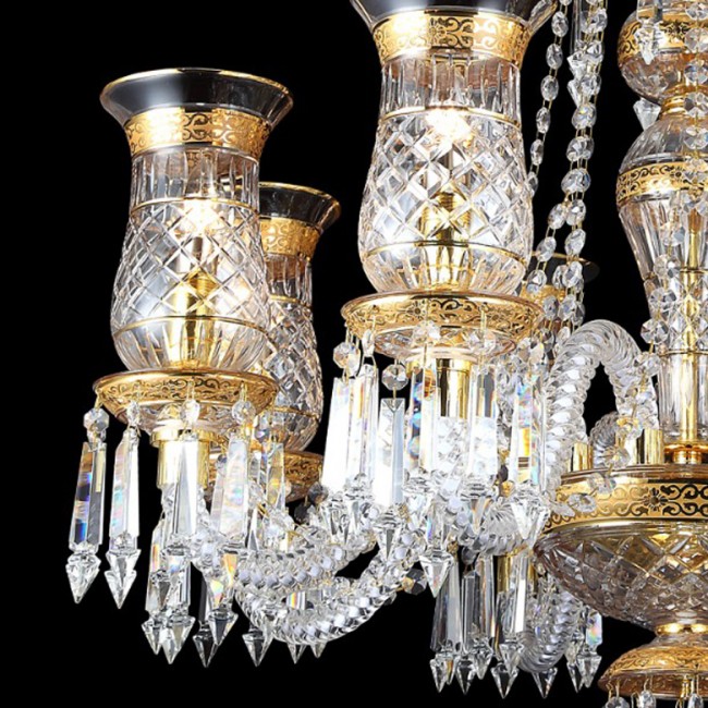 Sultan Collection 8 Lambalı Kristal Avize - Thumbnail