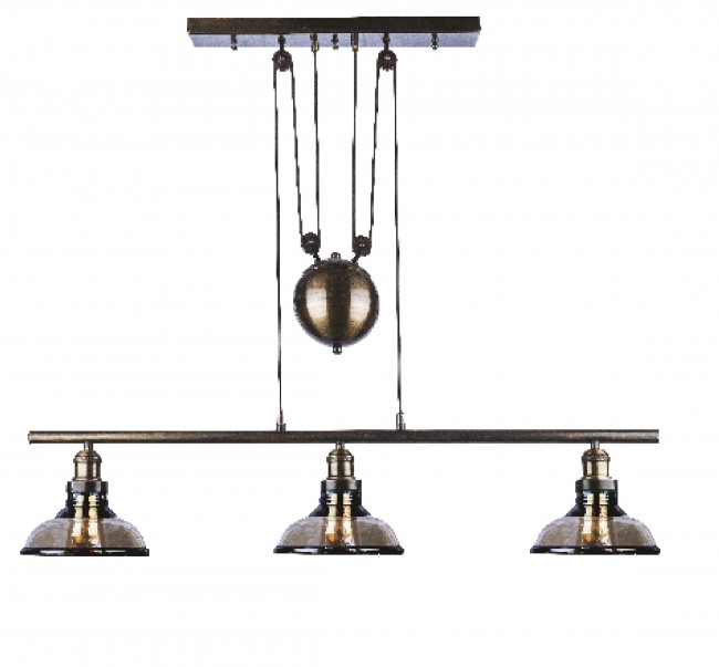 Aves Aydınlatma - Vinç Model 3 Lü Sıralı Sarkıt Avize